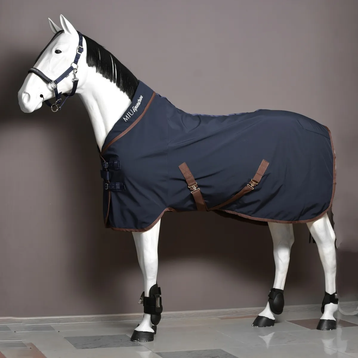 Попона денниковая/транспортная SOFTSHELL синий (155)