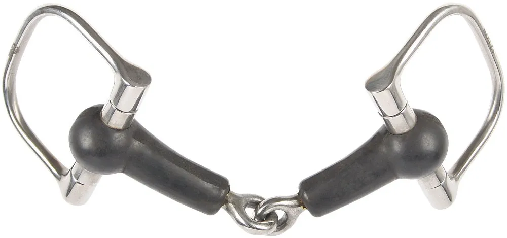 Трензель резиновый D-образные кольца (Черный, 13.5 см)
